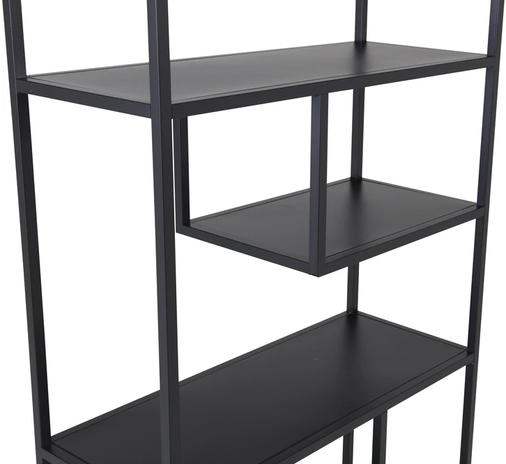 Venture Design Knygų spinta 85x35x188 cm Juodas plienas