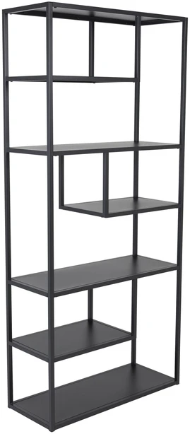 Venture Design Knygų spinta 85x35x188 cm Juodas plienas