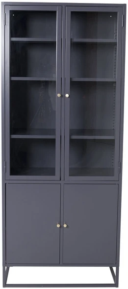 Venture Design Knygų spinta Bakal 80x40.5x190 cm šviesiai pilkas plienas