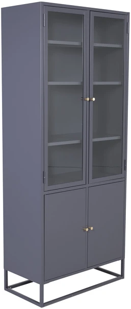 Venture Design Knygų spinta Bakal 80x40.5x190 cm šviesiai pilkas plienas