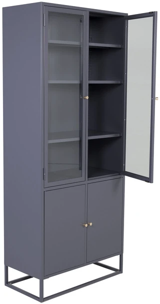 Venture Design Knygų spinta Bakal 80x40.5x190 cm šviesiai pilkas plienas