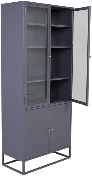 Venture Design Knygų spinta Bakal 80x40.5x190 cm šviesiai pilkas plienas