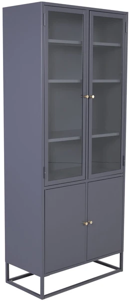 Venture Design Knygų spinta Bakal 80x40.5x190 cm šviesiai pilkas plienas