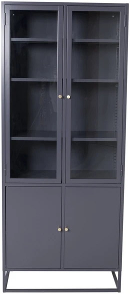 Venture Design Knygų spinta Bakal 80x40.5x190 cm šviesiai pilkas plienas