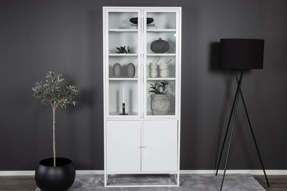 Venture Design Knygų spinta Bakval Balta Plienas