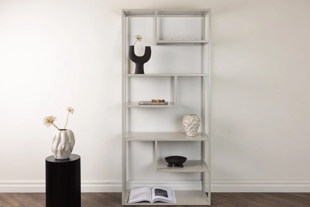 Venture Design Knygų spinta, Plienas, 85x188 cm, Bėžio spalva