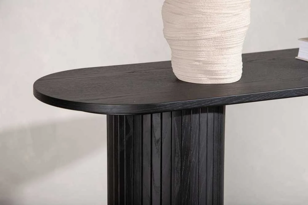 Venture Design Konsolinis stalas, Bianca, 40x130 cm, Juodas