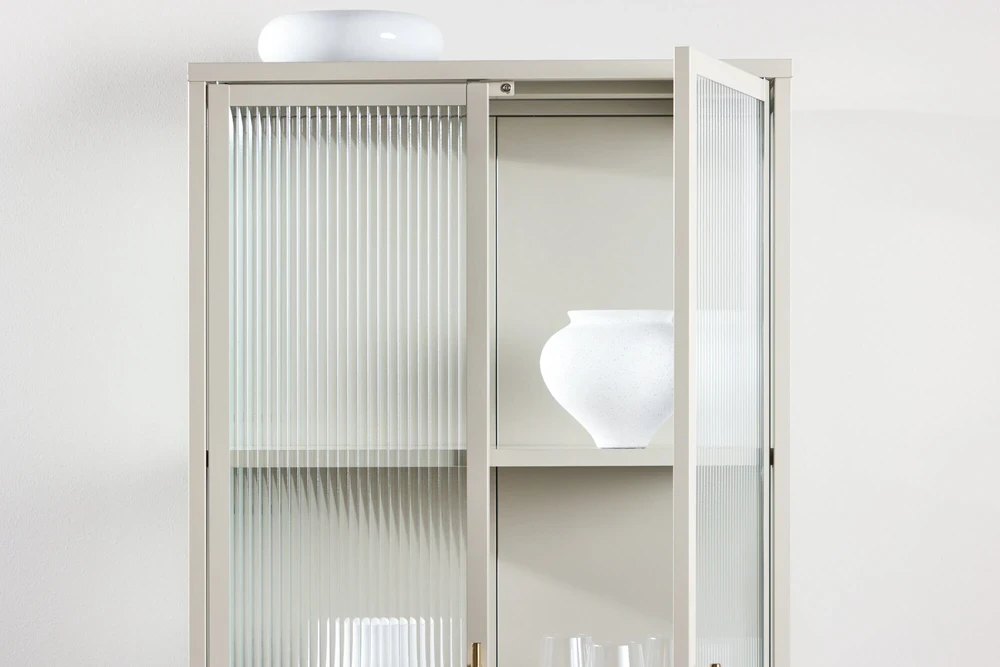 Venture Design Laikymo spintelė Garis smėlio spalvos, stiklas, plienas