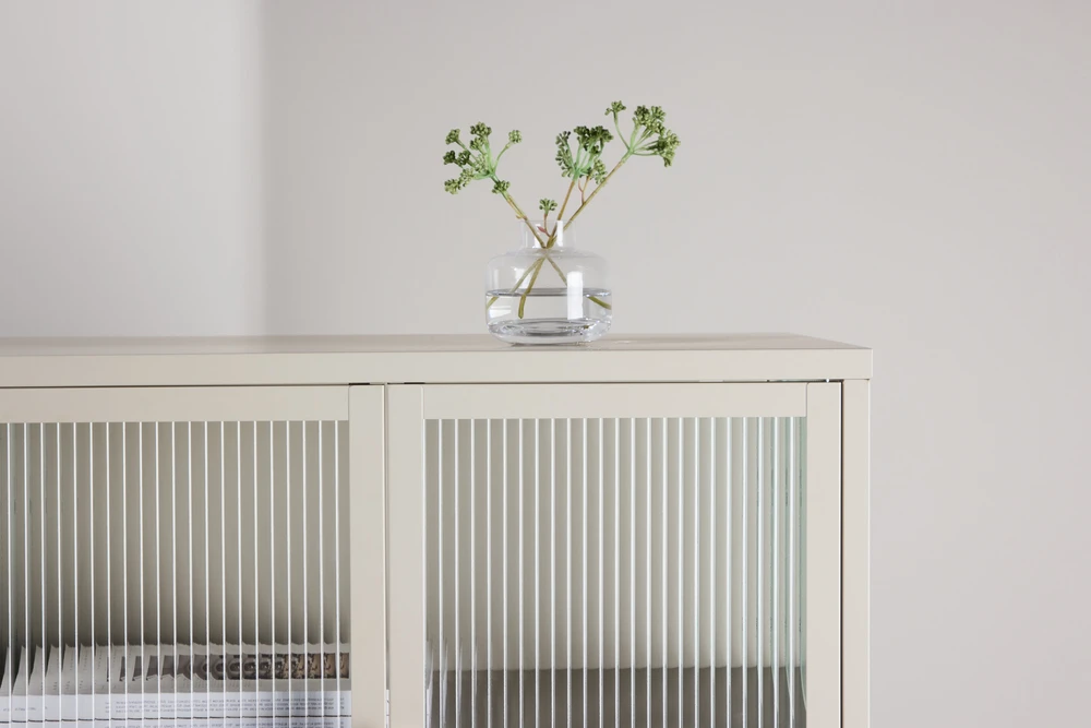 Venture Design Laikymo spintelė Garis smėlio spalvos, stiklas, plienas