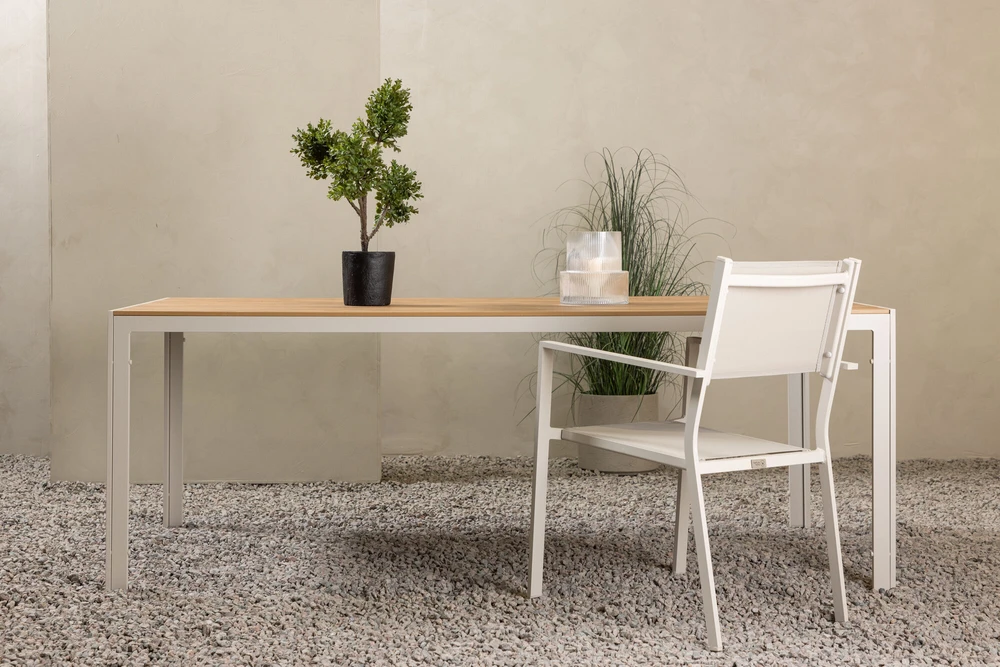 Venture Design Lauko stalas, Break, 205x90 cm, Bežinis