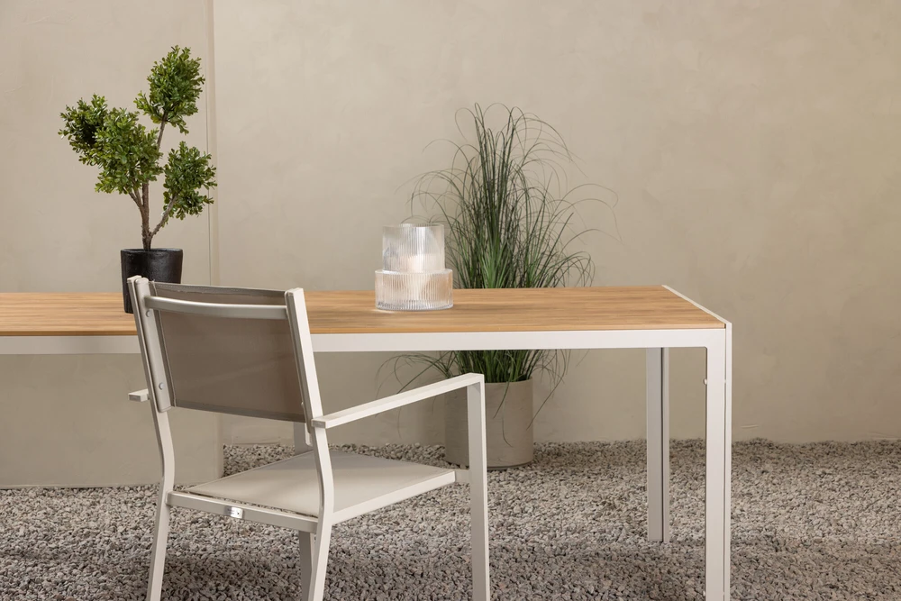 Venture Design Lauko stalas, Break, 205x90 cm, Bežinis