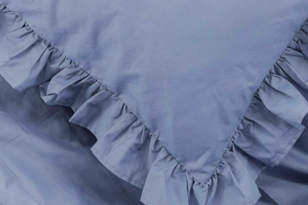 Venture Design Ložės komplektas „Levi“ su volanu, 150x200 cm, mėlyna