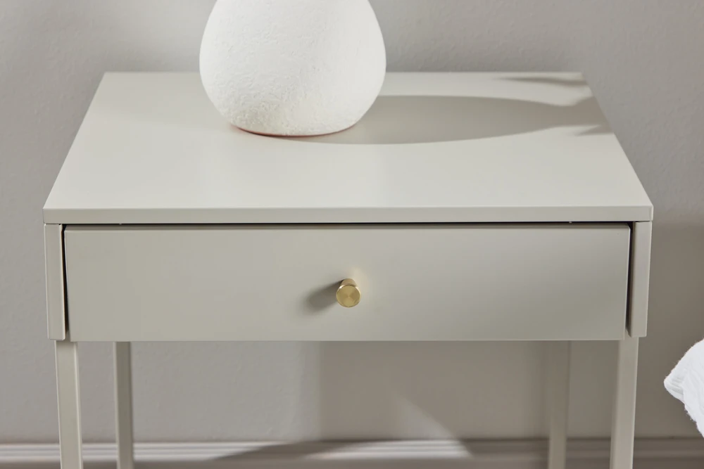 Venture Design Naktinis staliukas Bakal Smėlio spalvos Plienas