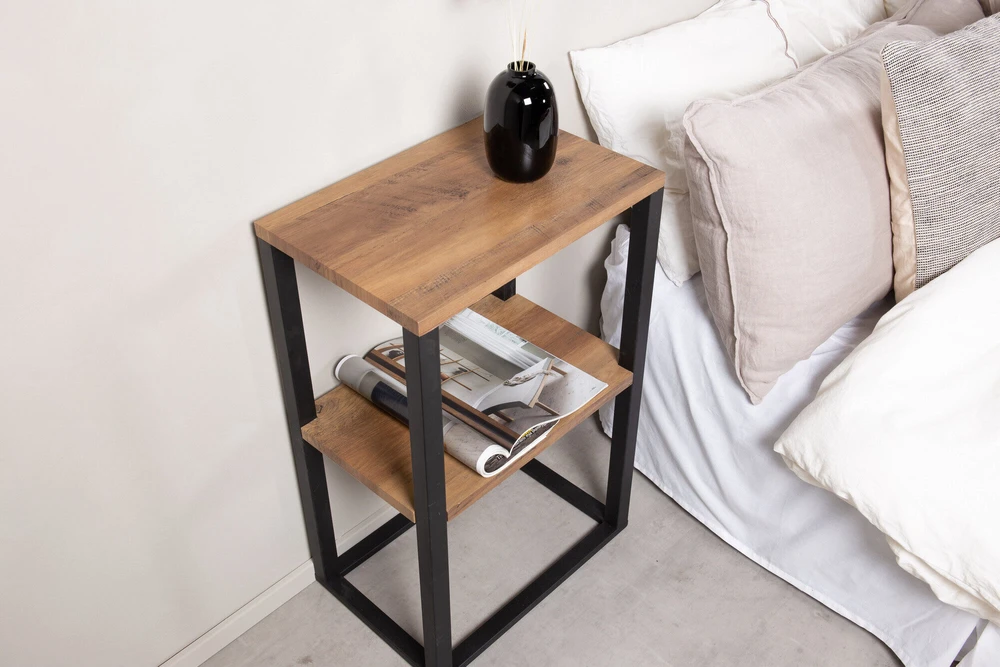 Venture Design Naktinis staliukas, Rise, 70x45x30 cm, Juodas