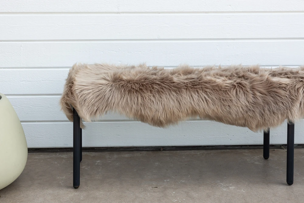 Venture Design Netikra kailinė antklodė, Katy poliesteris, 180x55 cm, ruda