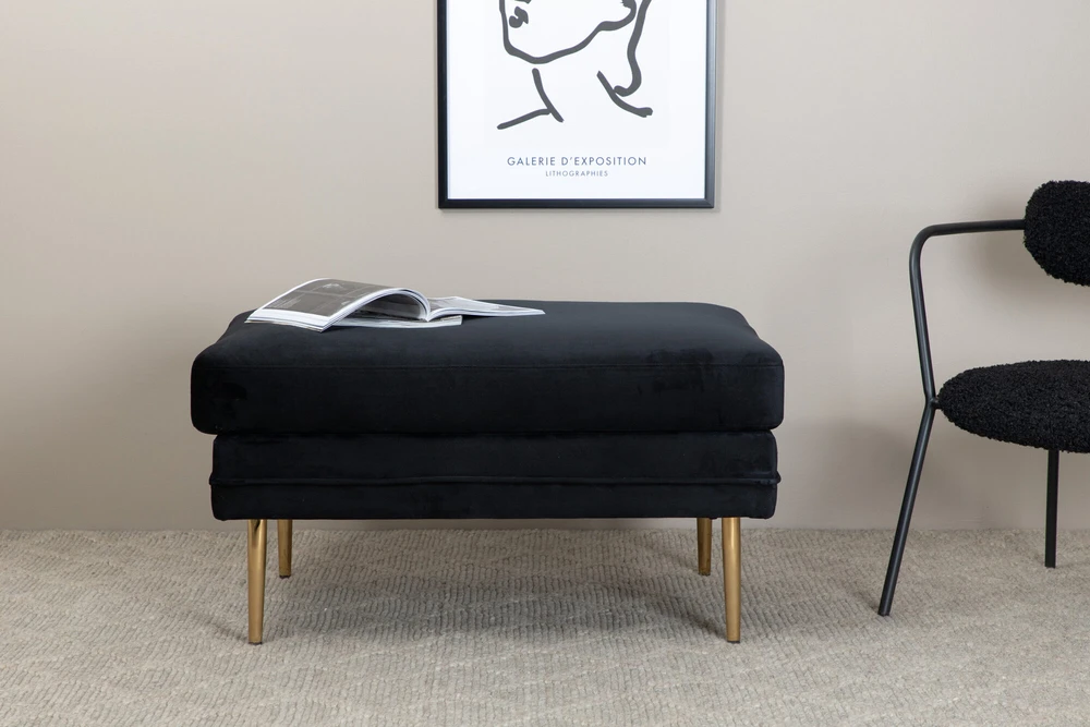 Venture Design Otomano, Boom, 90x70x49 cm, Juoda