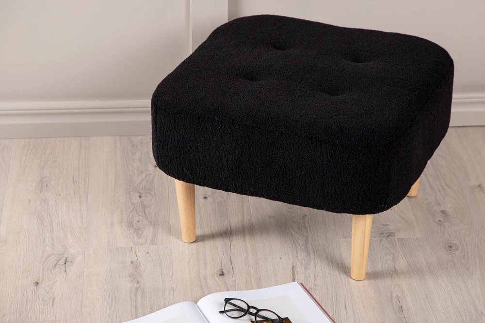 Venture Design Ottomanas/Pufas, Salina, 59x59x40 cm, Juoda