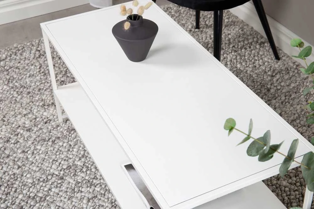Venture Design Pabaigos stalas, Plienas, 43x102 cm, Balta