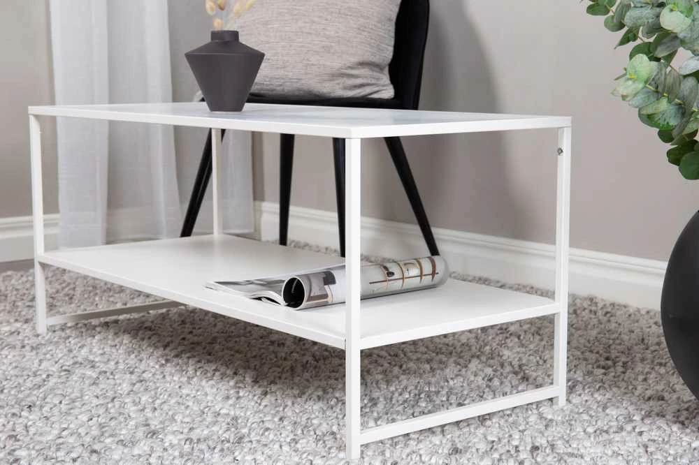 Venture Design Pabaigos stalas, Plienas, 43x102 cm, Balta