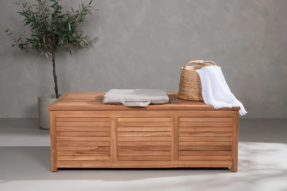 Venture Design Pagalvių dėžė, Trento, 70x130x46 cm, Natūrali, Tikas