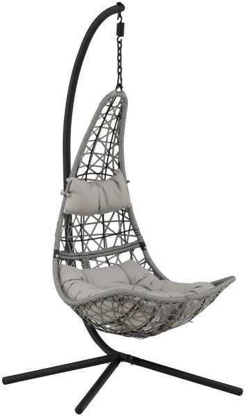 Venture Design Pendanti kėdė, Edinburgas, 132x130 cm, Pilka