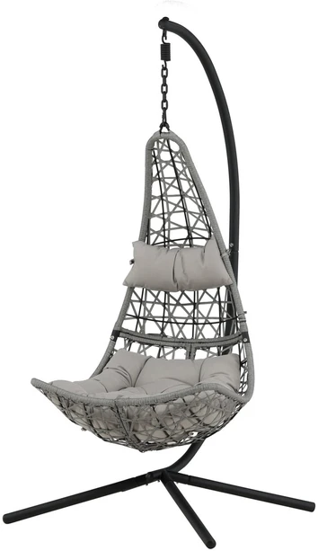 Venture Design Pendanti kėdė, Edinburgas, 132x130 cm, Pilka