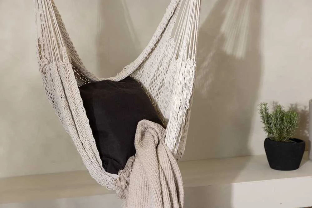 Venture Design Pendanti kėdė, Kalino svajingas audinys, 110x34 cm, baltos spalvos