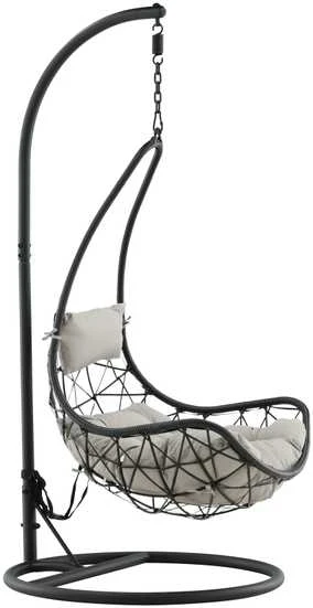 Venture Design Pendanti kėdė, Vide, 95x196x95 cm, Juoda