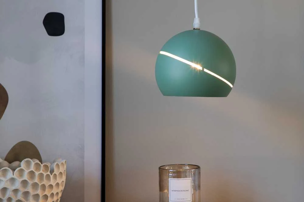 Venture Design Pendentinė lempa, baltos spalvos, D180*A150 cm, žalia