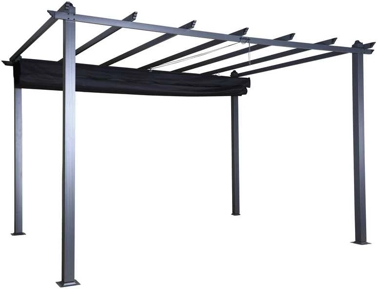 Venture Design Pergola, Lazio, 295x245x395 cm, Juoda