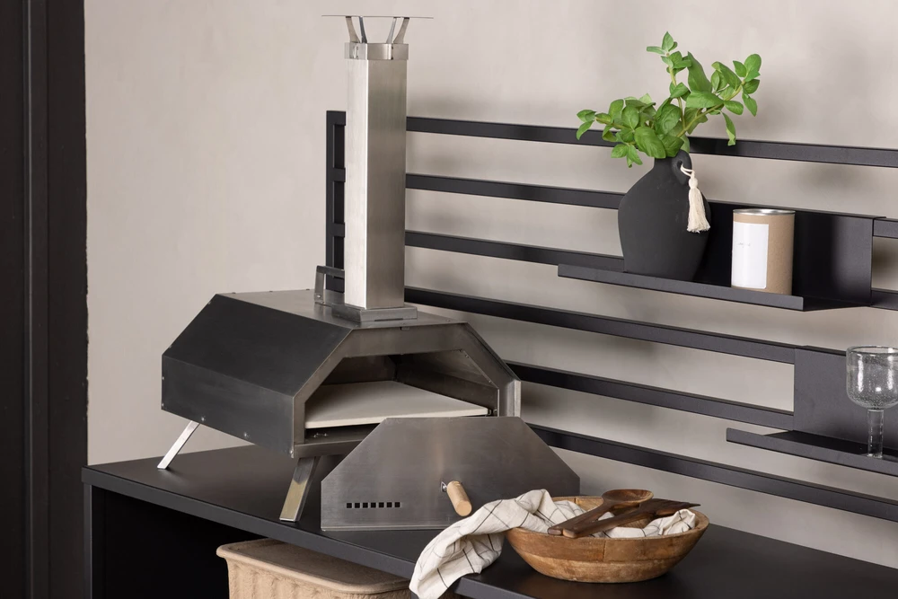 Venture Design Picos krosnyje, Hamnå Pallet Picos krosnyė, standartinė, 40x68.1x76.4 cm, sidabrinė