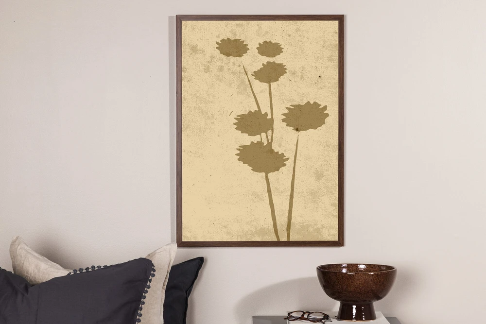 Venture Design Plakatas, Gėlių menas, 50x70 cm, kreminė