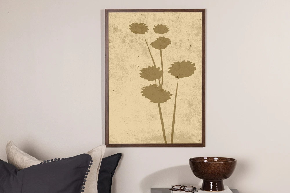 Venture Design Plakatas, Gėlių menas, 70x100 cm, kreminė