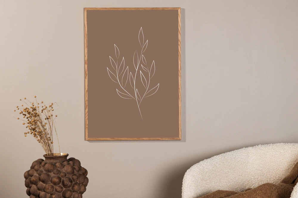 Venture Design Plakatas, piešta lapė, 70x100 cm, ruda