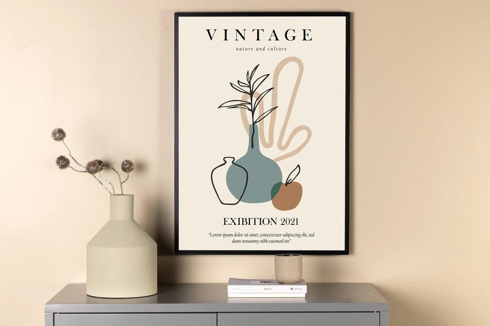 Venture Design Plakatas, Retro stiliaus, 70x100 cm, kreminė spalva