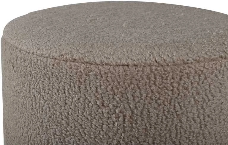 Venture Design Venture Home Benji Pouf, 35x35x42,5 cm, pliušinis, smėlio ir juodos spalvos Lumarko!