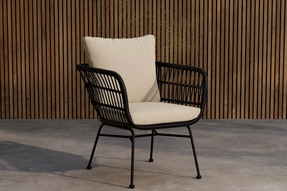 Venture Design Poilsio kėdė Isola juoda rotango