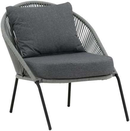 Venture Design Poilsio kėdė, Lindos 2 vnt., 85x78x73 cm, Pilka