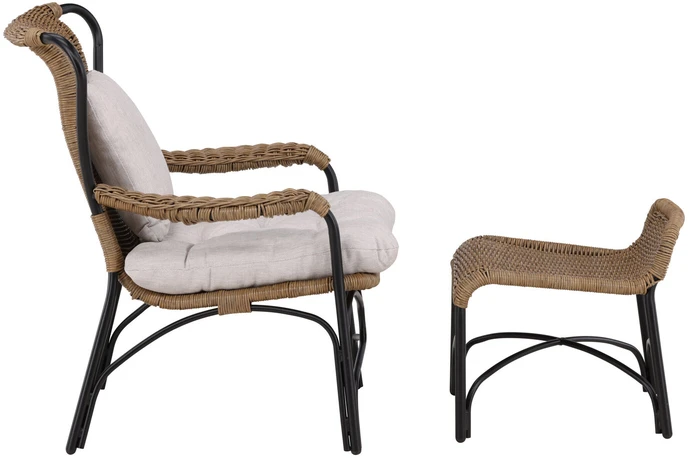 Venture Design Poilsio kėdė, Loreto, 87.5x98.5x86 cm, juoda