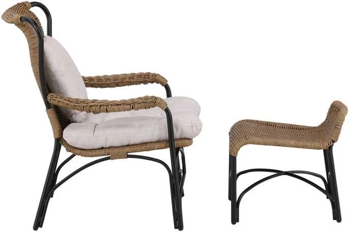 Venture Design Poilsio kėdė, Loreto, 87.5x98.5x86 cm, juoda