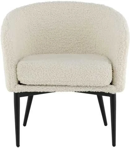 Venture Design Poilsio kėdė, pūkuota, 64x70x66 cm, balta