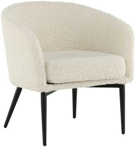 Venture Design Poilsio kėdė, pūkuota, 64x70x66 cm, balta