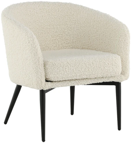 Venture Design Poilsio kėdė, pūkuota, 64x70x66 cm, balta