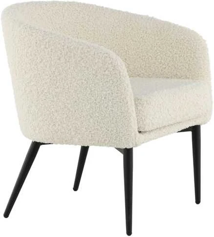 Venture Design Poilsio kėdė, pūkuota, 64x70x66 cm, balta
