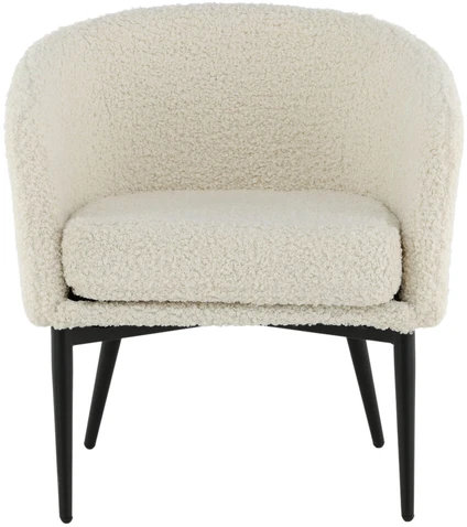 Venture Design Poilsio kėdė, pūkuota, 64x70x66 cm, balta