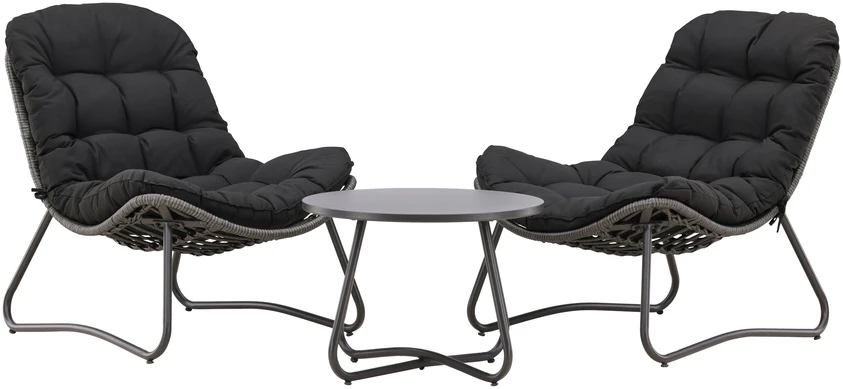Venture Design Poilsio komplektas Cala pilkas juodas plienas