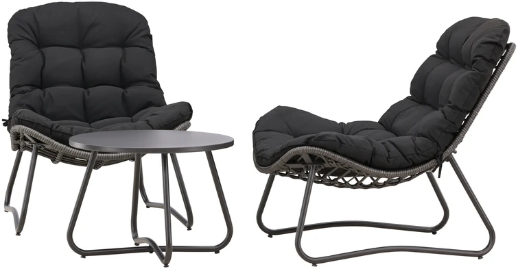 Venture Design Poilsio komplektas Cala pilkas juodas plienas
