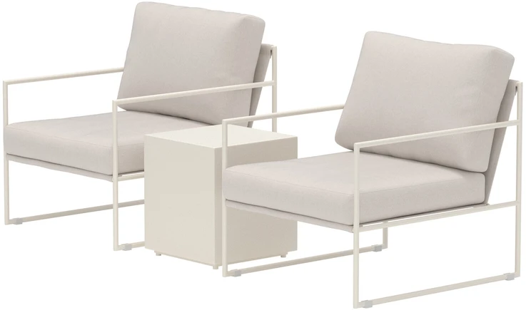 Venture Design Poilsio komplektas Lissabon 3 dalių, smėlio spalvos