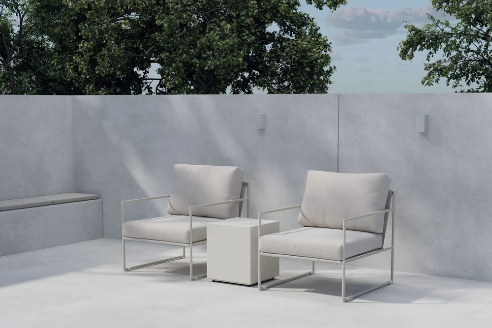 Venture Design Poilsio komplektas Lissabon 3 dalių, smėlio spalvos