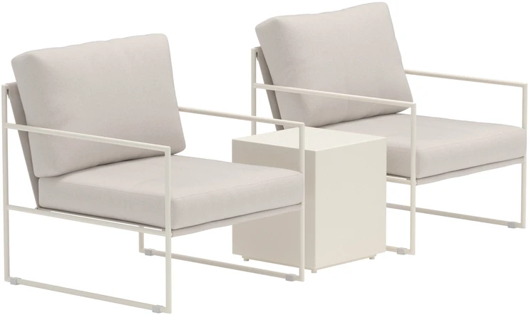 Venture Design Poilsio komplektas Lissabon 3 dalių, smėlio spalvos